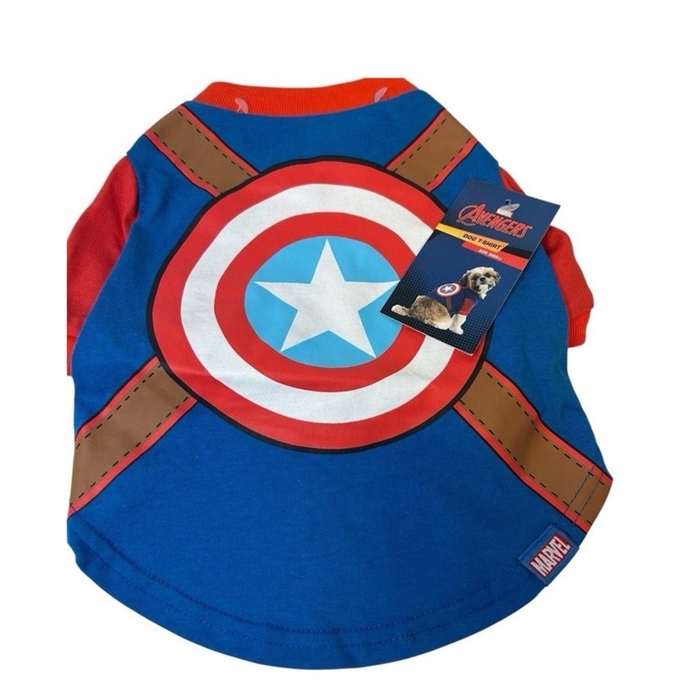 Marvel Captain America Dog Tee T-Shirt Size XS NEW with Tags
